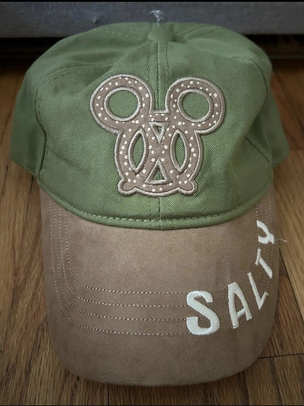 Disney NWT Snacks & Treats "Salty" Mickey Ears Pretzel Adjustable Hat CUTE Adult